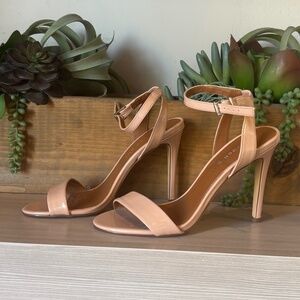 NWOT Nude Patent Stilettò Heeled Ankle Strap Sandals (7.5)
